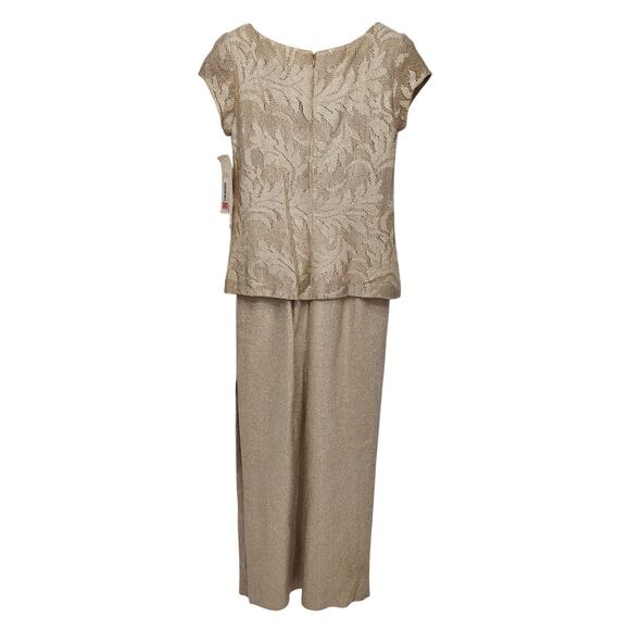 NWT En Francais by Huey Waltzer Formal Metallic Cocktail Maxi Women's Dress 4P - Picture 14 of 14